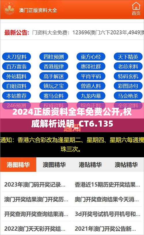 2024年正版資料免費(fèi)大全公開，揭秘！2024年正版資料免費(fèi)公開大放送
